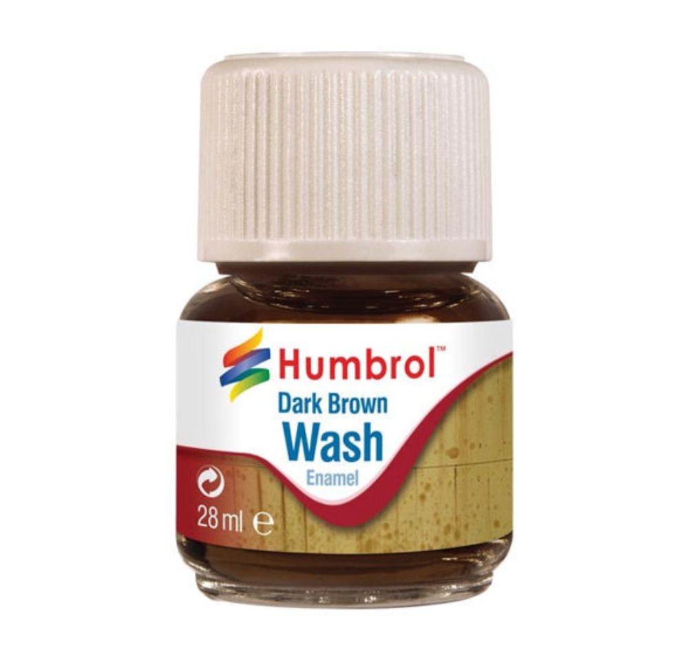 Humbrol Enamel Wash Dark Brown 28ml AXV0205