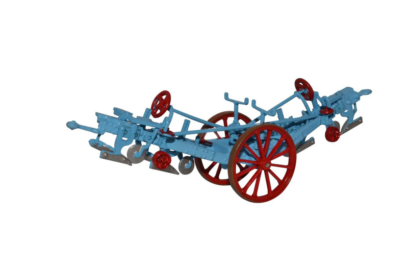 Oxford Diecast OO Fowler Plough Blue & Red - 76PL001