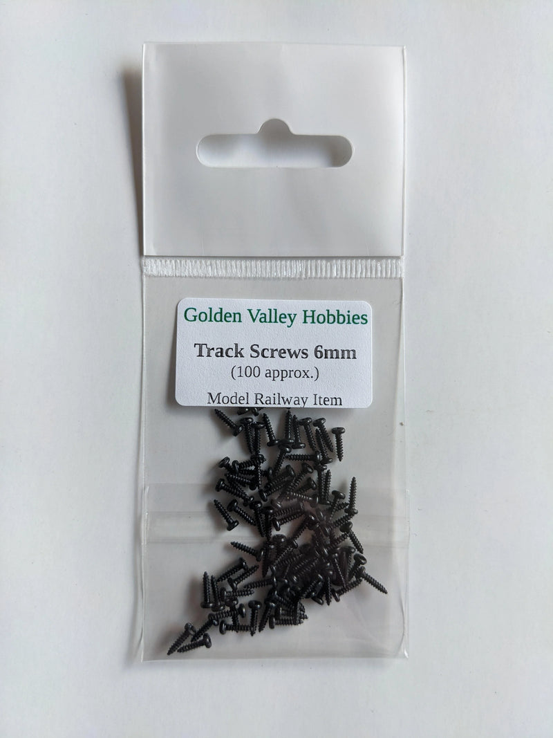 GV OO Track Screws 6mm Long x 100 approx - GVSCREWS6
