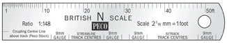 Peco N SL-320 Scale Rule