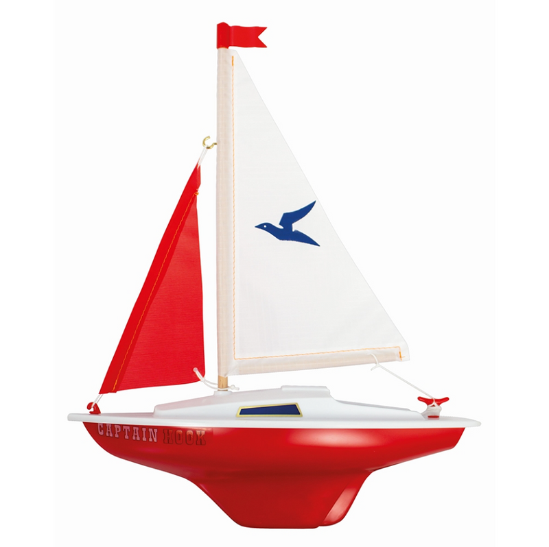 Captain Hook Small Plastic Sailing Boat with Adjustable Mainsail