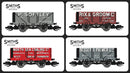 Smiths TT:120 4 x 7 Plank Open Wagon Bundle (P. Softley, Rix & Groom, North Sea & Bessey & Palmer) - TTC049-52B