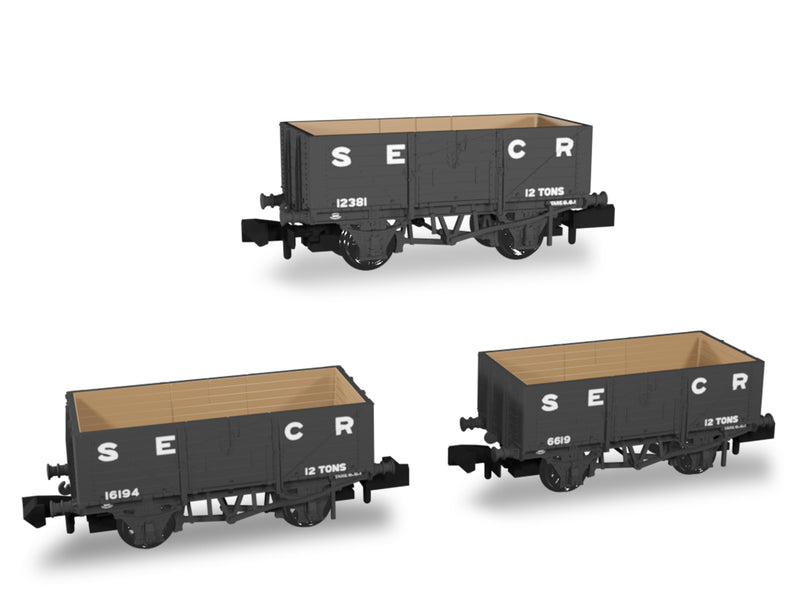 Rapido N SECR Wagons Pack 3 SECR Livery 7 Planks Dia.1355 - 942003