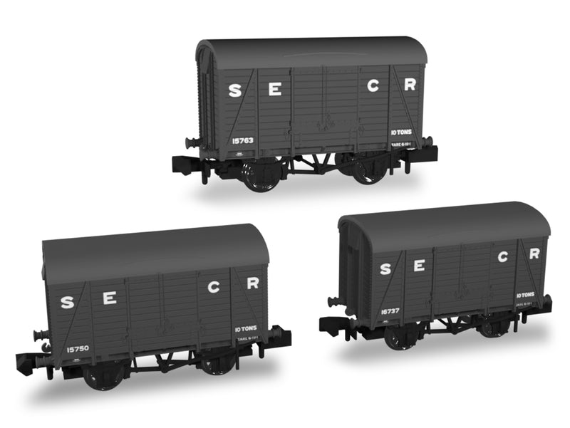 Rapido N SECR Wagons Pack 4 SECR Livery 10t Covered Vans Dia.1426 - 942004