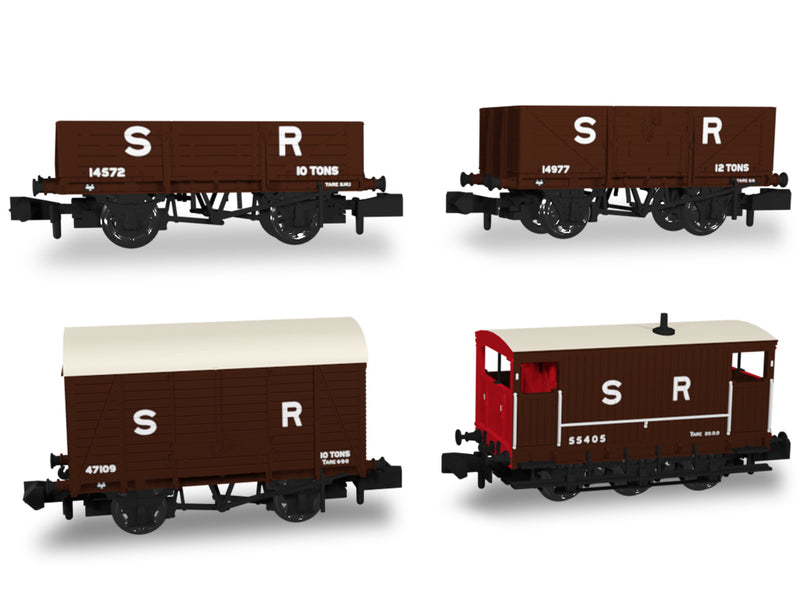 Rapido N SECR Wagons Pack 1 SR pre-36 Livery Freight Train - 942005