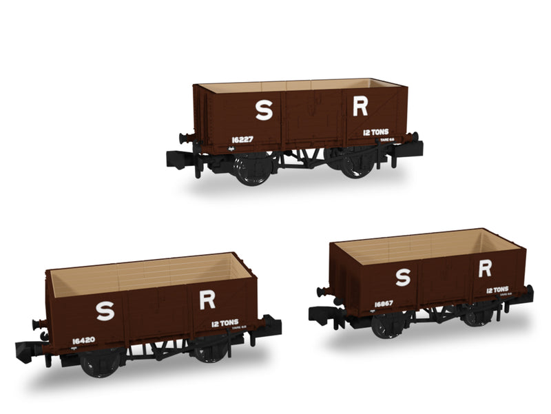 Rapido N SECR Wagons Pack 3 SR pre-36 Livery 7 Planks Dia.1355 - 942007