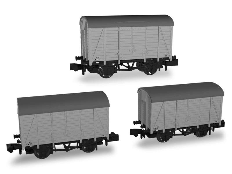 Rapido N SECR Wagons Pack 4 BR Livery 10t Covered Vans Dia.1426 - 942016