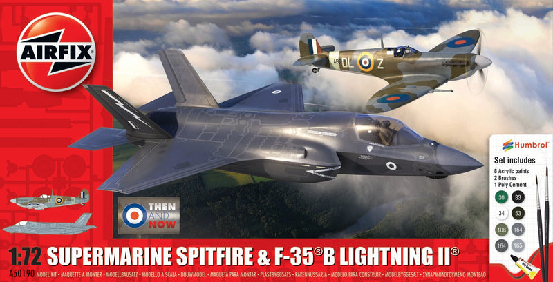 Airfix Then And Now Spitfire & Lightning Gift Set - AX50190