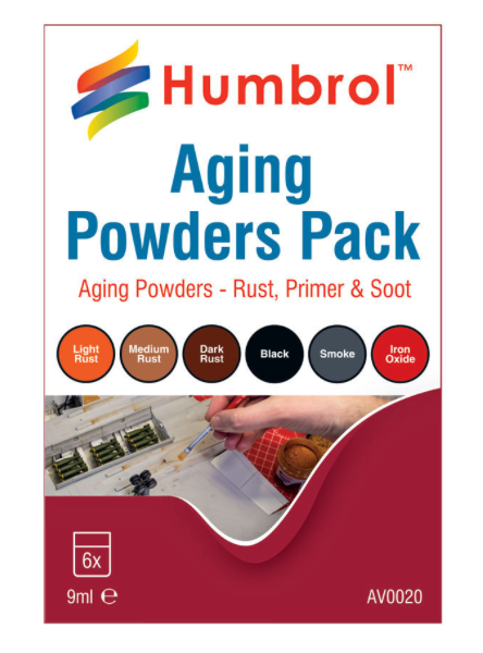 Humbrol Aging Powders Set 6 x 9ml - AXV0020