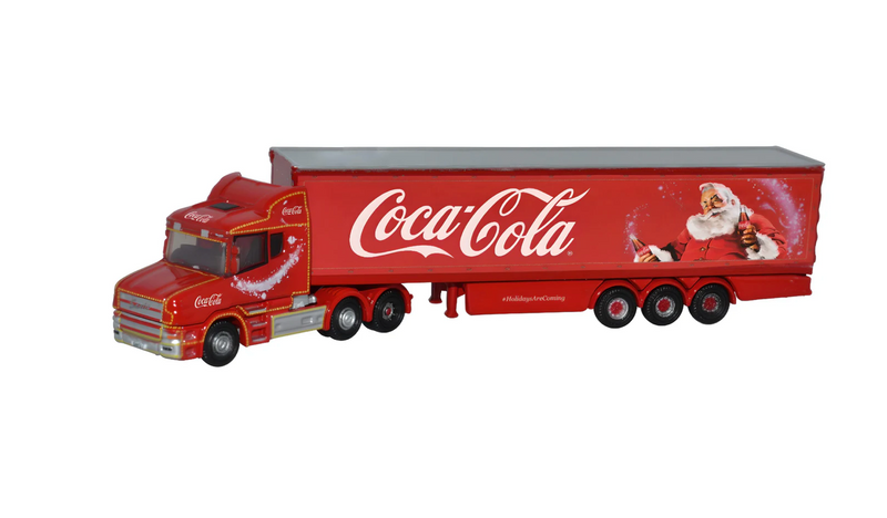 Oxford Diecast N Scania T Cab Coca Cola Box Trailer Christmas Truck - NTCAB007CC