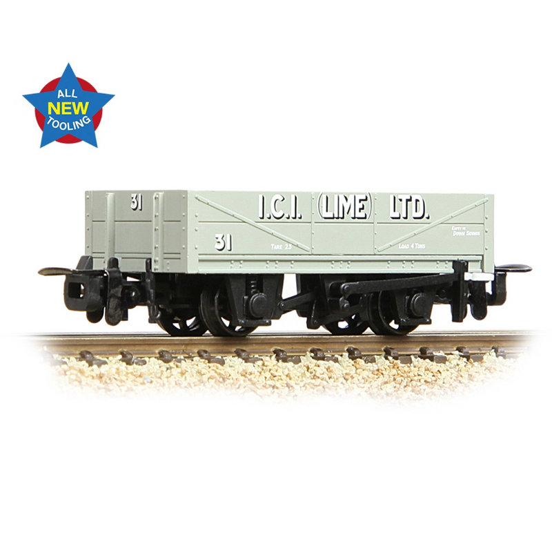 Bachmann OO9 RNAD Rebuilt Open Wagon ICI Buxton Lime - 393-152