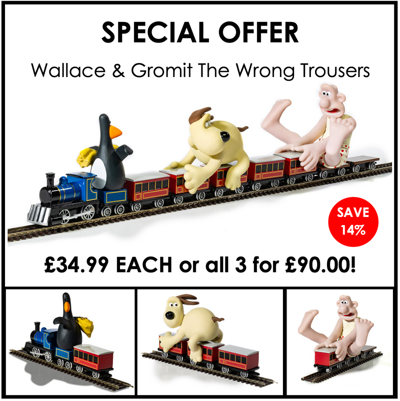 Corgi Wallace & Gromit The Wrong Trousers Feathers McGraw & Locomotive - CC80602