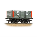 Bachmann OO 8 Plank End Door Wagon Stephenson Clarke & Assoc. London Grey/Red - 37-129A