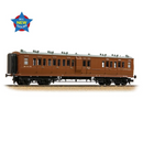 Bachmann OO LNWR 50ft Arc Roof Brake Third Corridor M&GN Brown - 39-881