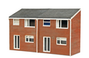 Peco N NB313 1960s House Semi-Detached House Back