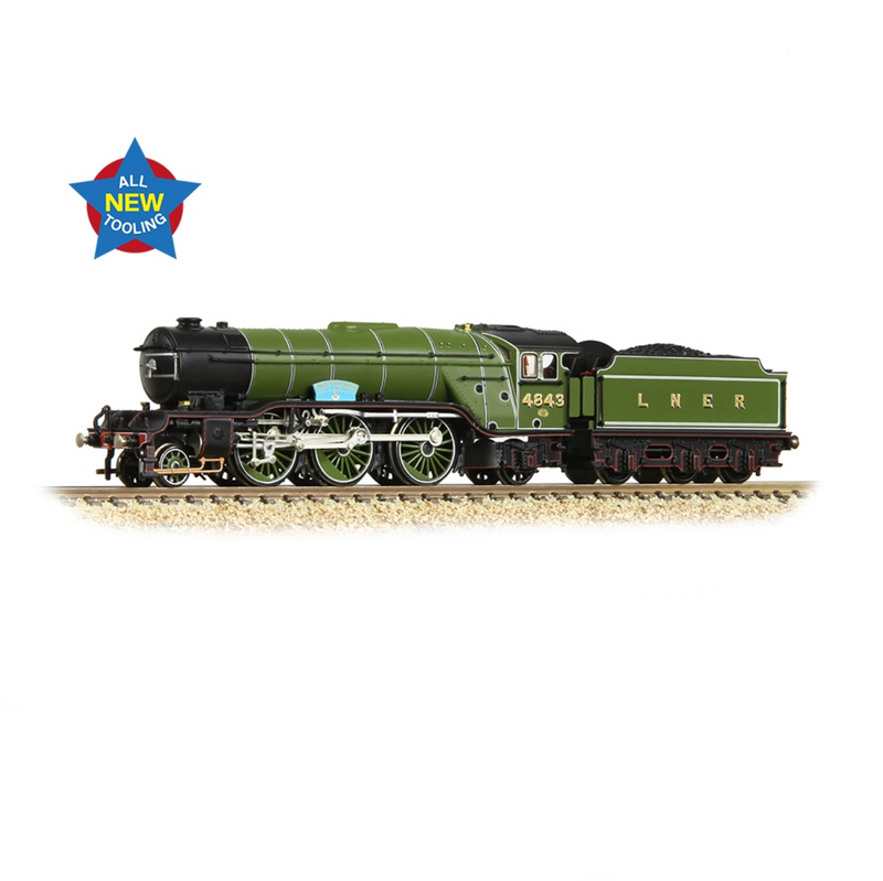 Graham Farish N LNER V2 4843 Kings Own Yorkshire Light Infantry LNER Lined Green - 372-611