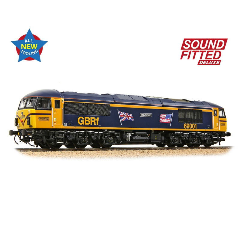 Bachmann OO Class 69 69001 Mayflower GBRf UK & US Flags Sound Fitted Deluxe - 35-776SFX