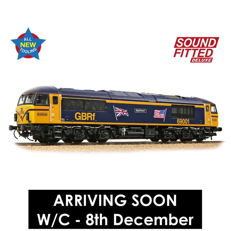 Bachmann OO Class 69 69001 Mayflower GBRf UK & US Flags Sound Fitted Deluxe - 35-776SFX