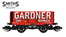 Smiths TT:120 7 Plank Open Wagon Gardner Norwich No.305