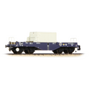Graham Farish N BR FNA Nuclear Flask Wagon with Flat Floor DRS Blue with Flask - 377-803