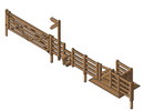 Peco TT:120 LK12118 Field Fencing Straights With Gates & Styles