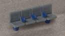 Peco N NB29 Modern Platform Seating x 12