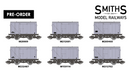 Peco TT:120 TTR61302 LMS/BR 9ft WB Van BR Unfitted Grey Set of 6