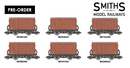 Peco TT:120 TTR61303 LMS/BR 9ft WB Van BR Fitted Brown Set of 6