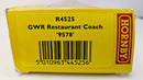 Hornby R4525 GWR Restaurant Coach 9578, Boxed