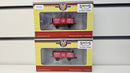 Oxford Rail OO 2 x OR76MW4002 R Taylor & Sons 4 Plank Wagon, Boxed, Missing Couplings