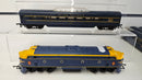 Tri-ang RS34 Transcontinental TR Blue Diesel & 5 Coach Bundle, Unboxed, Good Runner