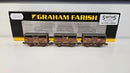 Graham Farish N 373-270 Set of 8T Cattle Wagons BR Bauxite Early Weathered, Boxed