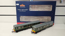 Bachmann 32-515A Derby Lightweight Two Car DMU BR Green With Yellow Panels, Boxed, Good Runner