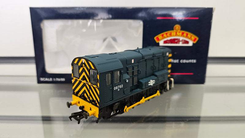 Bachmann 32-102A 08 Diesel Shunter 08762 BR Blue, Boxed, Motor Works Poor Contact