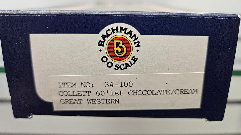 Bachmann 34-100 Collect 60 1st Chocolate & Cream GWR, Boxed