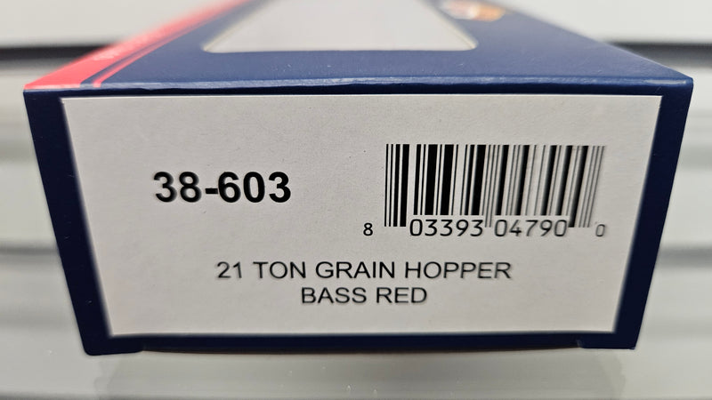 Bachmann 38-603 21T Grain Hopper Brass Red, Boxed
