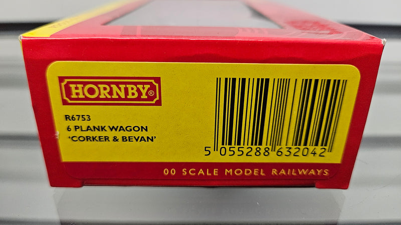 Hornby R6753 6 Plank Wagon Corker & Bevan, Boxed