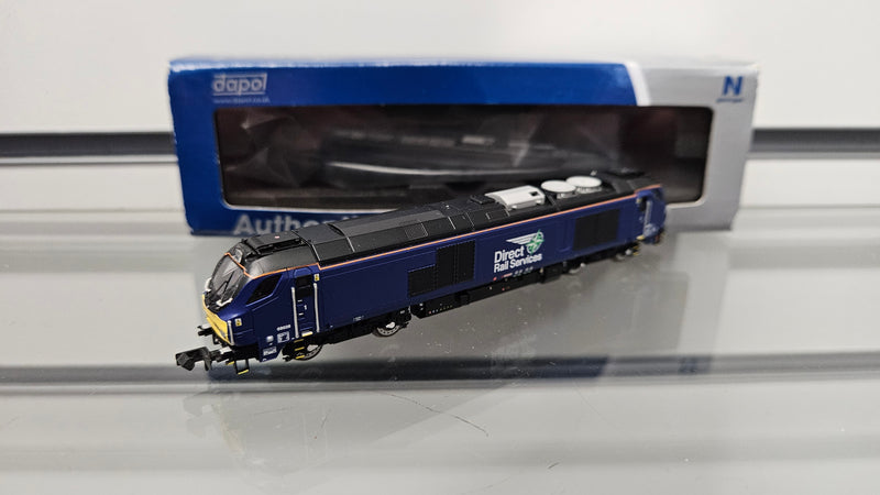 Dapol N 2D-022-010 Class 68 026 DRS Plain Blue, Boxed, Good Runner, Missing Buffers
