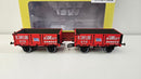 Oxford Rail OO 2 x OR76MW4002 R Taylor & Sons 4 Plank Wagon, Boxed, Missing Couplings