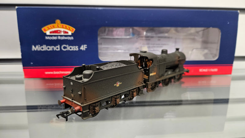 Bachmann 31-884 Class 4F 44044 BR Black Late Crest Weathered, Boxed, Excellent Runner