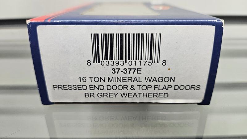 Bachmann 37-377E 16T Mineral Wagon BR Grey Weathered, Boxed