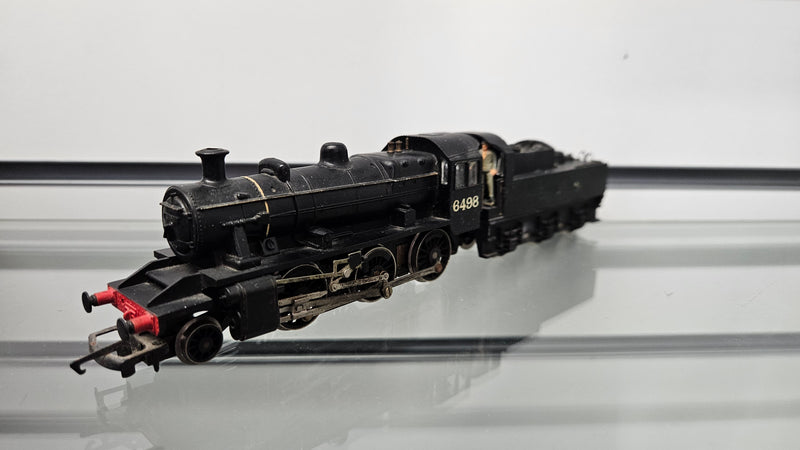 Hornby R857 Ivatt 2MT 6498 LMS Black Steam Locomotive, Unboxed, Repainted, Good Runner Noisy