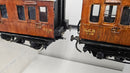 4 x O Gauge Kit Built GCR 60ft Teak Coaches, Unboxed