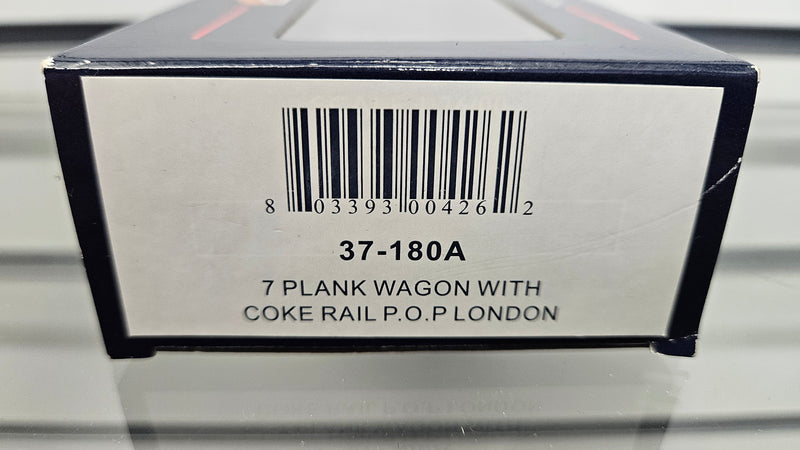 Bachmann 37-180A 7 Plank Wagon With Coke Rail POP London, Boxed