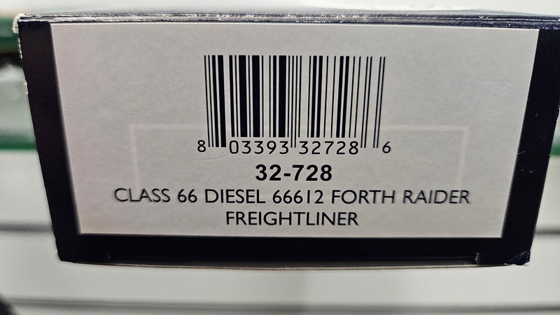Bachmann 32-728 Class 66 612 Forth Raider Freightliner Diesel, Boxed, Good Runner Slightly Noisy