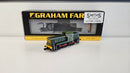 Graham Farish N 372-950 Class 14 Diesel D9555 BR Green With Wasp Stripes, Boxed, Poor/Hesitate Runner
