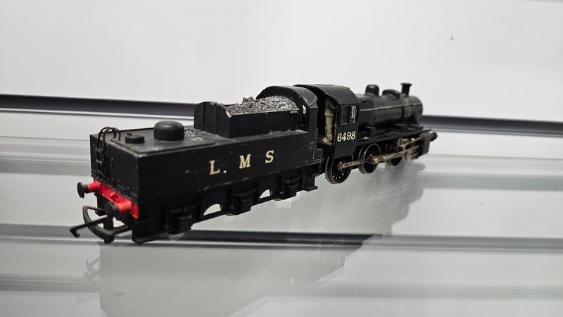Hornby R857 Ivatt 2MT 6498 LMS Black Steam Locomotive, Unboxed, Repainted, Good Runner Noisy