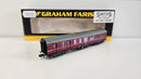 Graham Farish N 374-825A Stanier Brake Third Coach LMS Crimson, Boxed