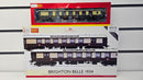 Hornby R2987 & R4512 Brighton Belle 1934 Train Pack & Car Trailer 3rd No.86 Third Class, Boxed, Good Runner, Working Table Lamps