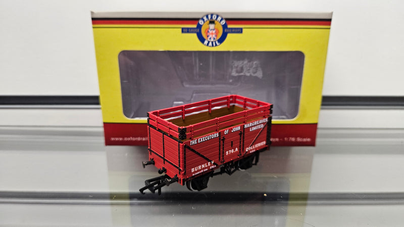 Oxford Rail OR76CK7003 7 Plank Mineral Wagon Coke Exec Of John Hargreaves 2 Coke Rails, Boxed